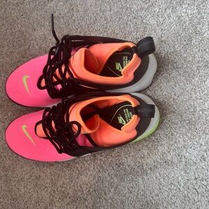 Nike Women's Neon Pink and Orange Athletic Sneakers